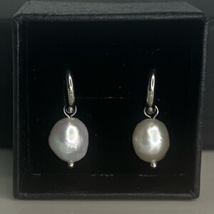 Natural Pearl Ear Huggies